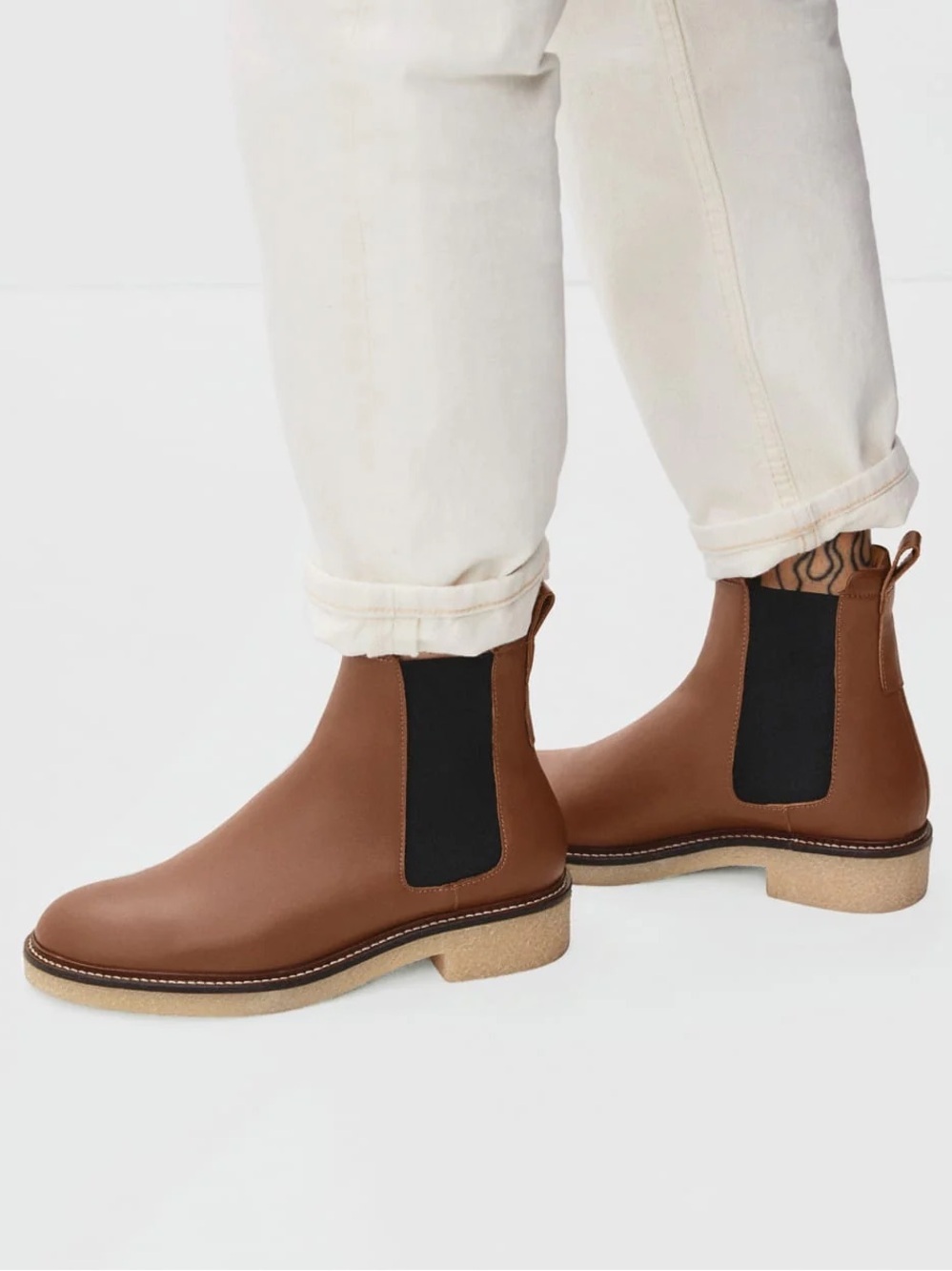 Everlane The Chelsea Boot Leather Tobacco Brown Women’s Size 9.5